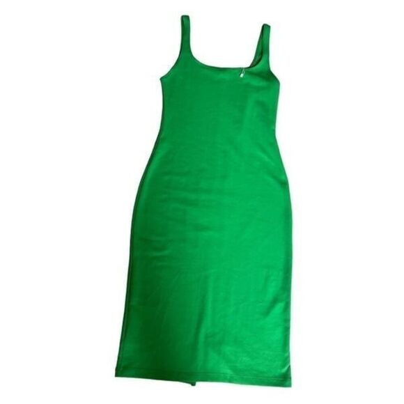 ZARA MIDI BODYCON GREEN PENCIL DRESS M - Picture 5 of 7